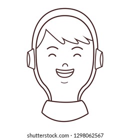 space astronaut face cartoon