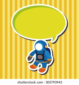Space Astronaut flat icon elements background, eps10