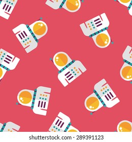 Space Astronaut flat icon, eps10 seamless pattern background