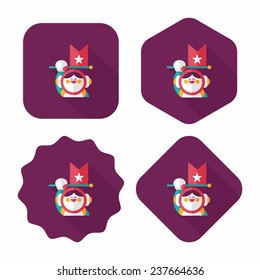 Space Astronaut flat icon with long shadow, eps10