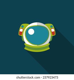 Space Astronaut flat icon with long shadow, eps10