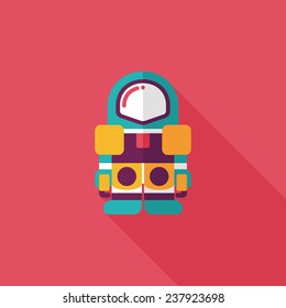 Space Astronaut flat icon with long shadow, eps10