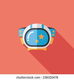 Space Astronaut flat icon with long shadow, eps10