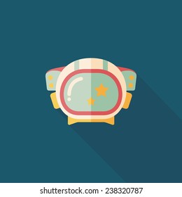 Space Astronaut flat icon with long shadow, eps10