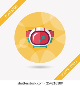 Space Astronaut flat icon with long shadow, eps10