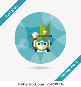 Space Astronaut flat icon with long shadow, eps10