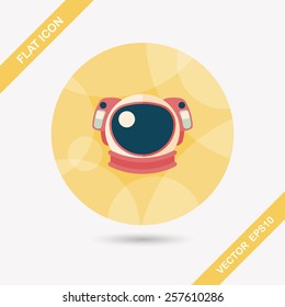 Space Astronaut flat icon with long shadow, eps10