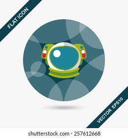 Space Astronaut flat icon with long shadow, eps10