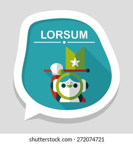 Space Astronaut flat icon with long shadow, eps10