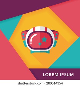 Space Astronaut flat icon with long shadow, eps10