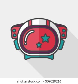 Space Astronaut flat icon with long shadow, eps10