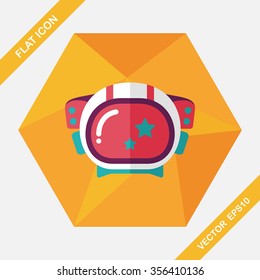 Space Astronaut flat icon with long shadow, eps10