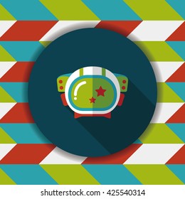Space Astronaut flat icon with long shadow, eps10