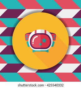 Space Astronaut flat icon with long shadow, eps10