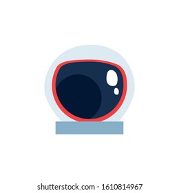 space astronaut hat flat style icon vector illustration design