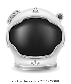 space astronaut helmet for spaceship flight vector illustration isolated on white background