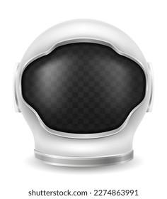 space astronaut helmet for spaceship flight vector illustration isolated on white background