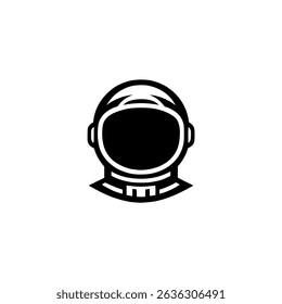space astronaut helmet technology logo vector illustration template design