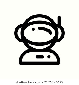 Space, astronaut icon, isolated icon in light background, perfect for website, blog, logo, graphic design, social media, UI, mobile app