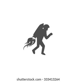 Space astronaut icon on a white background.