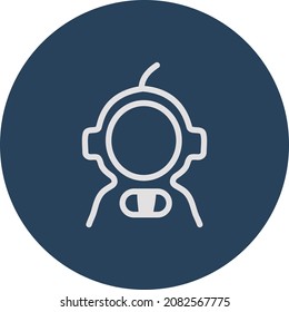 Astronauta espacial, ilustración, vector, sobre fondo blanco.