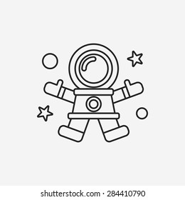 Space Astronaut line icon