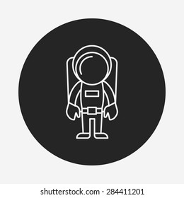 Space Astronaut Line Icon Stock Vector (Royalty Free) 284411201 ...