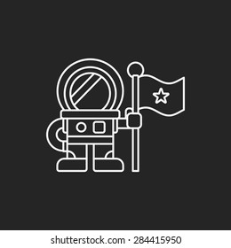 Space Astronaut line icon