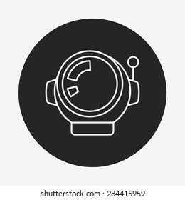 Space Astronaut line icon