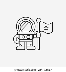 Space Astronaut line icon