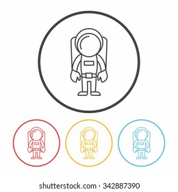 Space Astronaut line icon