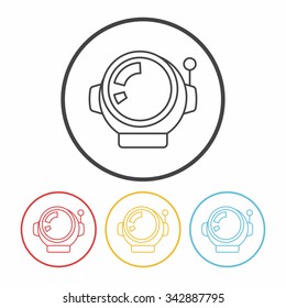 Space Astronaut line icon
