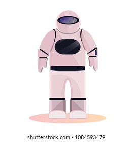 Space Astronaut, spaceman, Space suit provide mobilityfunctionality investigate universe Explorer cosmic outfit garment for exploration spacewalks. Modern vector flat gradient isolated on white. 