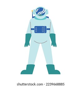 astronauta espacial de pie con espacio
