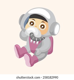 Space astronaut theme elements