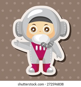 Space astronaut theme elements