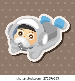 Space astronaut theme elements