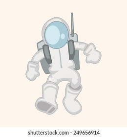 Space Astronaut theme elements vector, eps10