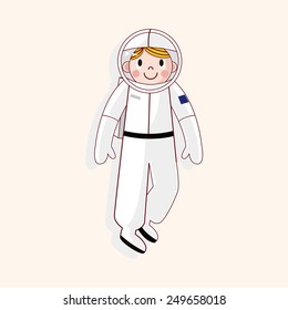 Space Astronaut theme elements vector, eps10