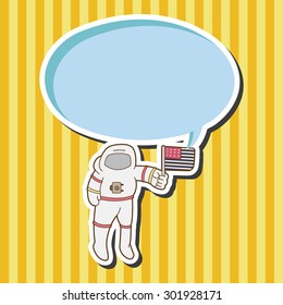 Space Astronaut theme elements vector, eps10