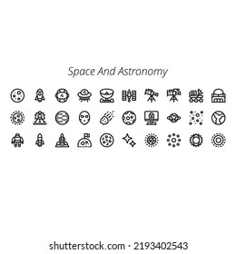 Space And Astronomy icon set