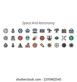 Space And Astronomy icon set