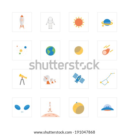 Space and astronomy icons