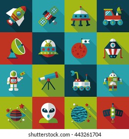 Space and astronomy icons set