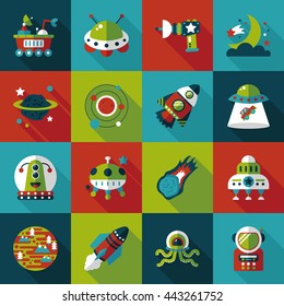 Space and astronomy icons set