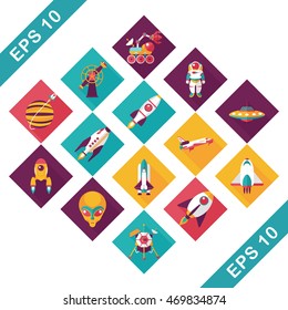 Space and astronomy icons set