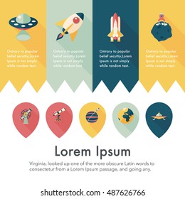Space and astronomy icons set