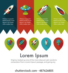 Space and astronomy icons set