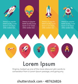 Space and astronomy icons set