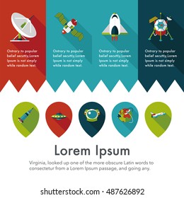 Space and astronomy icons set